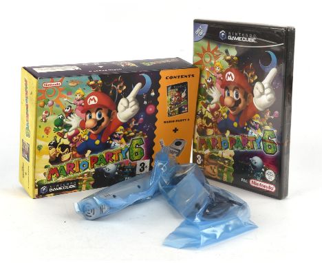 Nintendo GameCube Mario Party 6 'Big Box' game w/Microphone Bundle (PAL) All contents remain sealed and the Mario Party 6 gam