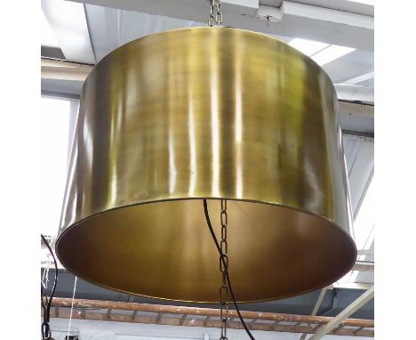 CEILING LIGHT, contemporary design, gilt finish, 30cm x 54cm. 