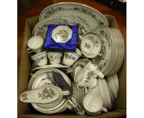 An Aynsley "Pembroke" part dinner service, eight place settings   CONDITION REPORTS  Most pieces in generall y good condition