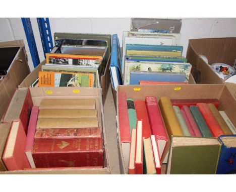 Four boxes of books to include Hon John Fortescue "Records of Stag-Hunting on Exmoor" published London by Chapman & Hall 1887