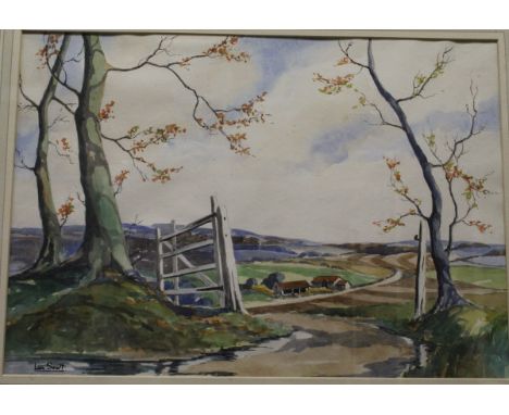 IAN SCOTT "Landscape, possibly of New Zealand", watercolour, signed lower left   CONDITION REPORTS  Ian Scott is the New Zeal
