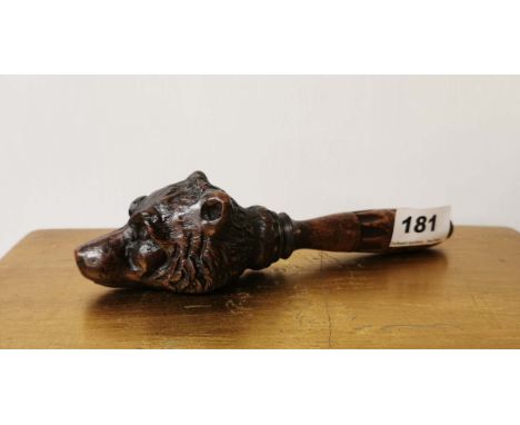 A 19th CBlack Forest carved wooden bear nut cracker, L. 20cm.