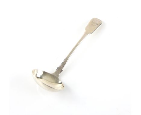 English Georgian provincial silver sauce ladle by Reid and Sons Newcastle 1834