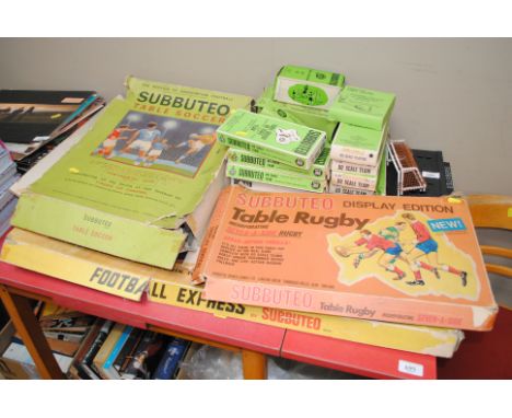 A large quantity of Subbuteo table soccer items, mostly boxed