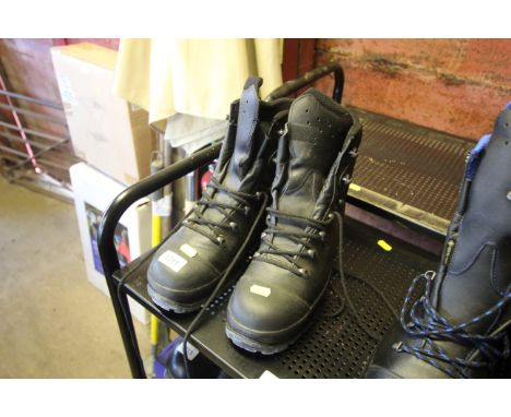 A pair of Haix chainsaw boots (Size UK 9.5)