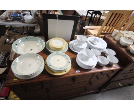 A collection of Poole pottery, Fresco by Rachel Barker dinner ware, Craneborn by Laura Ashley dinnerware and a collection of 
