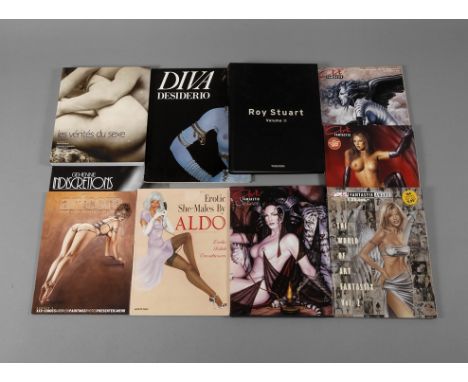 Konvolut Erotikaunter anderem Les vérités du sexe, Indiscretions von Gehenne, eine Ausgabe artcore, Erotic She-Males, vier Au