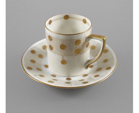 Böhmen Mokkatasse JugendstilDekor in der Art von Hans Christiansen, Porzellanmanufaktur Wehinger &amp;amp; Co. Horn b. Elboge