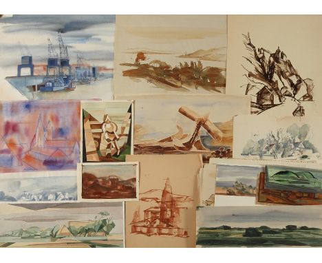 Joachim Lutz, Sammlung Aquarelleca. 100 Stück, zwei Arbeiten signiert, meist Darstellung von Landschaften, Mitte 20. Jh., unt