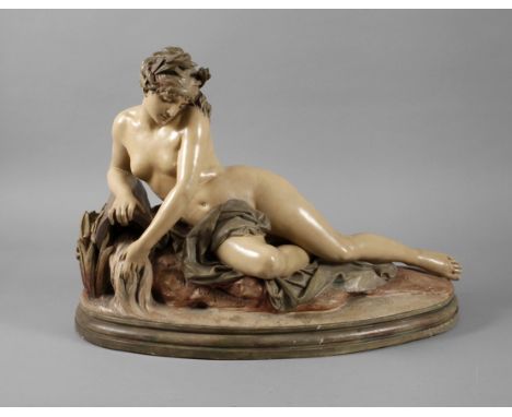 Frankreich QuellnympheEntwurf Luca Madrassi (1848 Tricesino bis 1919 Paris), um 1900, signiert, Prägemarke T. &amp;amp; M. Ed