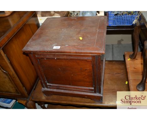 A Victorian mahogany box commode