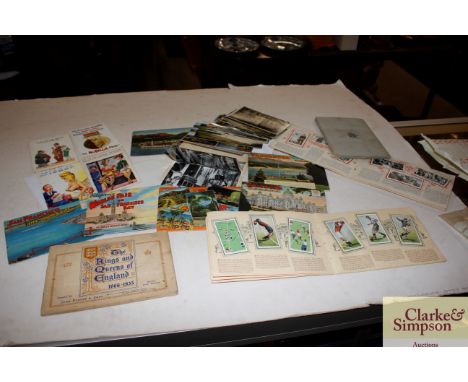 A collection of various post-cards and ephemera etc.