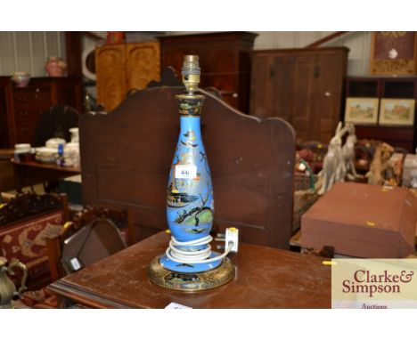 A Carlton ware chinoiserie decorated table lamp base