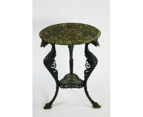 A Coalbrookdale Eagle tripod table19th century 67cm high by 52cm diameter  see engravingGarden Ornament; Garden Furniture, Oc