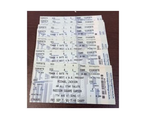 Michael Jackson collection of handbills and unused tickets for Madison Square Garden 30th Anniversary Celebration Concert

 