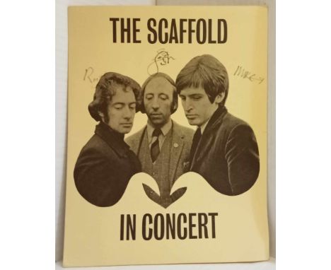 Scaffold a small collection of memorabilia including Parlophone promo card, In Concert Programme, Scaffold Promo Folder, Scaf