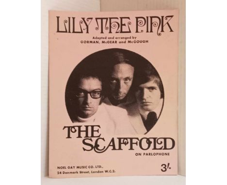The Scaffold seven original music sheets including Liverpool Lou (signed), Thank U Very Much (signed), Do You Remember x 2 (o