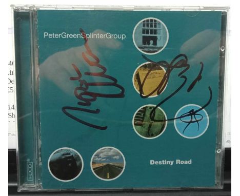 Two Cd’s signed by Peter Green, one CD signed by Buddy Guy, Tony Bennett CD with signature, Two Caps with Albert Lee and Bill