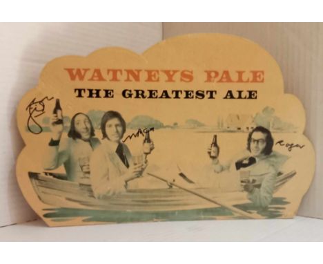 The Scaffold Watneys Pale Ale four sheet promotion billboard poster folded, with Watneys Pale counter display (signed) and Jo