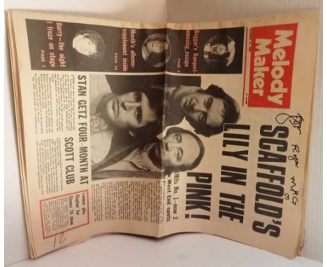 Seven Music Newspaper and books, including Mersey Beat Vol 3 No 67 Feb 1964, Two Music Disc &amp; Echo’s, Melody Maker with T