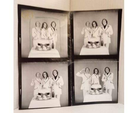 The Scaffold 8 black and white photograph contact sheets for three different photo shoots. Item is formerly the property of J