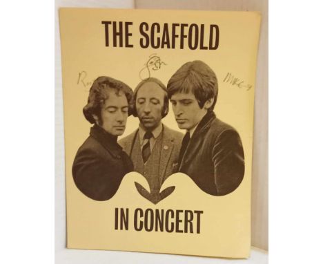 Scaffold a small collection of memorabilia including Promo card signed, In Concert Programme, Scaffold Promo Folder, Scaffold