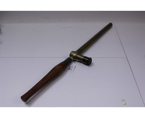 First World War British Military trench periscope dated 1918, marked - Periscope MK 1X R & J Beck Ltd., with turned wooden ha