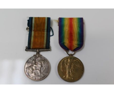First World War pair, comprising War and Victory medals, named to - 22841 PTE. R. BRYANT.  SUFF. R