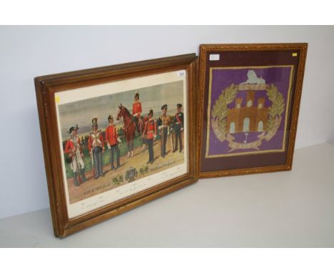 Essex Regiment tapestry, together with an Essex Regiment commemorative print