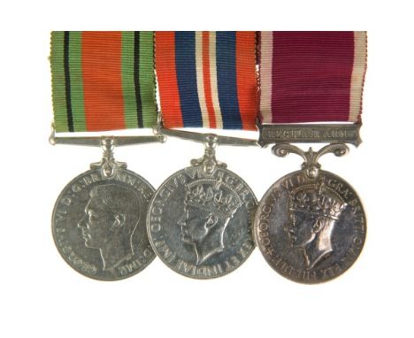 Second World War medal group, comprising Defence, War and George VI Long Service and Good Conduct medal with Regular Army bar