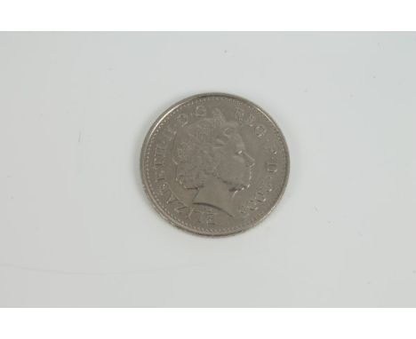 G.B. Elizabeth II 'Muled' 2005 Ten Pence.  N.B.  Obverse portrait of Elizabeth II on both obverse and reverse of coin.  EF