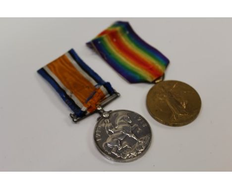 First World War pair medals comprising War and Victory, named to - 5923 PTE. W. C. BLURING. 3-LOND.R