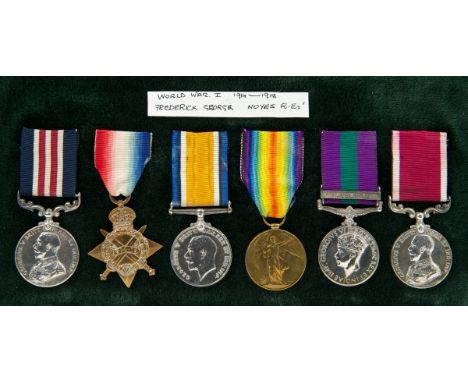 First World War and later M.M. Gallantry Group comprising Military medal, named to - 17887 SPR - AL CPL F. G. NOYCE.  R.E., 1