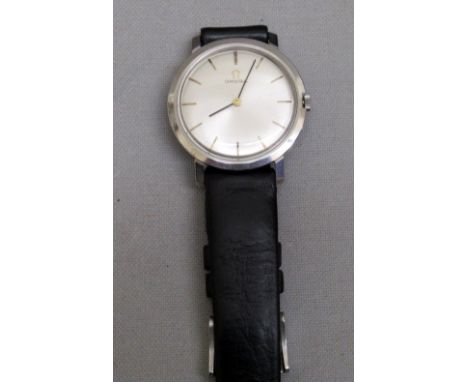 A 1960's OMEGA GENTLEMAN'S STAINLESS STEEL MANUAL WIND WRISTWATCH