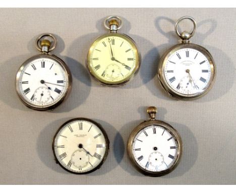 A SWISS SILVER POCKET WATCH WITH CIRCULAR ENAMELLED DIAL INSCRIBED "LANGDOWN DAVIES & COMPANY", CHRONOMETER LEVER, SECONDS DI