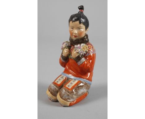 Kopenhagen "Mädchen aus Grönland"aus einer Serie von 47 Figuren in Nationaltrachten Dänemarks, Entwurf Carl Martin-Hansen 190
