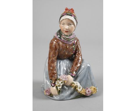 Kopenhagen "Mädchen aus Fano"aus einer Serie von 47 Figuren in Nationaltrachten Dänemarks, Entwurf Carl Martin-Hansen 1906-19