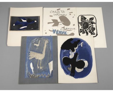 Georges Braque, GraphikkonvolutSammlung von fünf Lithographien/Farblithographien von oder nach Georges Braque, bei drei Blätt