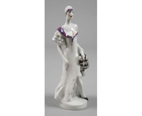 Meissen "Model I"aus einer mehrfigurigen Modenschauserie, Entwurf Jörg Danielczyk 2003, unterglasurblaue Schwertermarke nach 