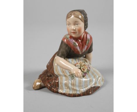 Kopenhagen "Mädchen aus Farö"aus einer Serie von 47 Figuren in Nationaltrachten Dänemarks, Entwurf Carl Martin-Hansen 1906-19