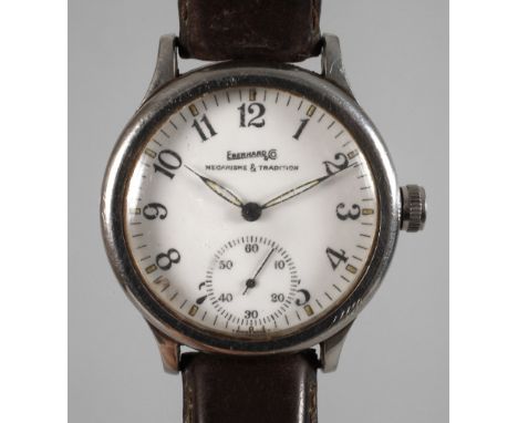 Große Armbanduhr Eberhard &amp;amp; Co. Traversetolo VitréReferenznummer 21216, um 2000, feines mechanisches Werk mit 17 Stei