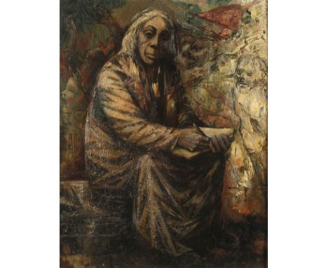 Peter Westphal, attr., Portrait Käthe KollwitzGanzfigurenbildnis der sitzenden und zeichnenden Künstlerin Käthe Kollwitz (186