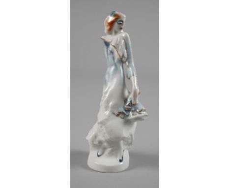Meissen "Model III"aus einer mehrfigurigen Modenschauserie, Entwurf Jörg Danielczyk 2003, unterglasurblaue Schwertermarke nac