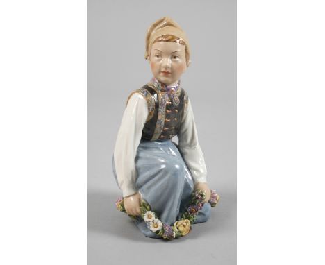 Kopenhagen "Junge aus Amager"aus einer Serie von 47 Figuren in Nationaltrachten Dänemarks, Entwurf Carl Martin-Hansen 1906-19