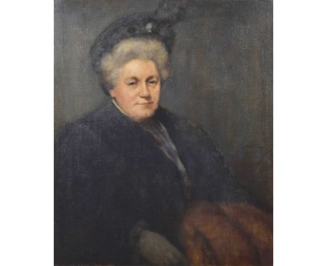 James McBey (Scottish 1883-1959) Portrait of Elizabeth Hay Fisher née Cruickshank of Stonehaven Signed and dated 1912, oil on