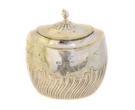 A Victorian silver caddy, A Victorian silver caddy, hallmarks worn, London, 1872, gross weight 6.26ozt.