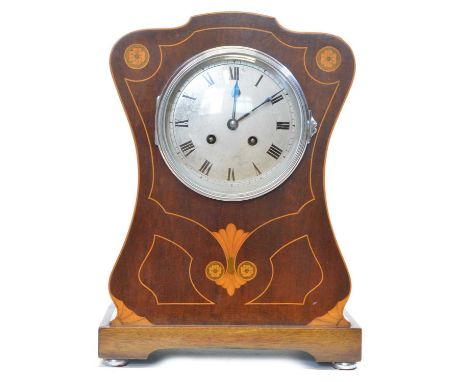 French Art Nouveau Style Mantel Clock Early 20th century French Art Nouveau style mantel clock, two train movement striking o