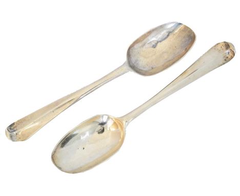 Two early 18th century Irish silver table spoons, Two early 18th century Irish silver table spoons, Charles Leslie, Dublin, d