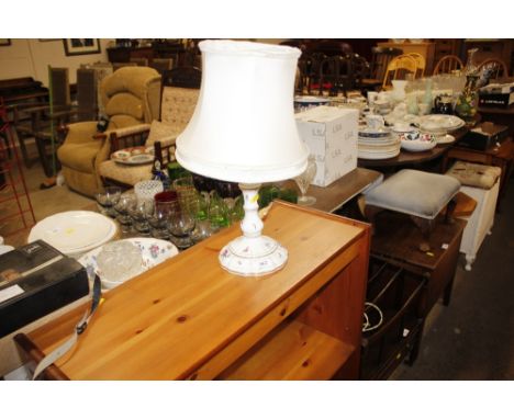 A Meissen table lamp