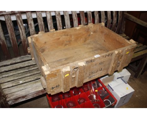 A US Air Force 1943 dated wooden ammunition box  AF